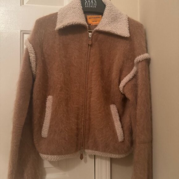 Guest in Residence  Grizzly Cashmere Bomber Jacket New Size Small No tags! - Picture 3 of 5